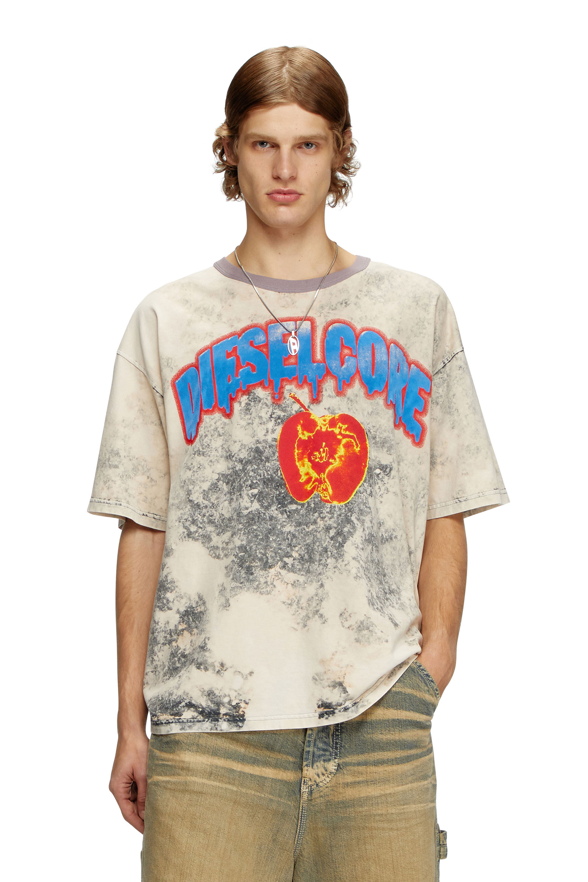 Diesel - T-BOXT-R9, T-shirt avec logo Diesel Core Homme in Gris - 3