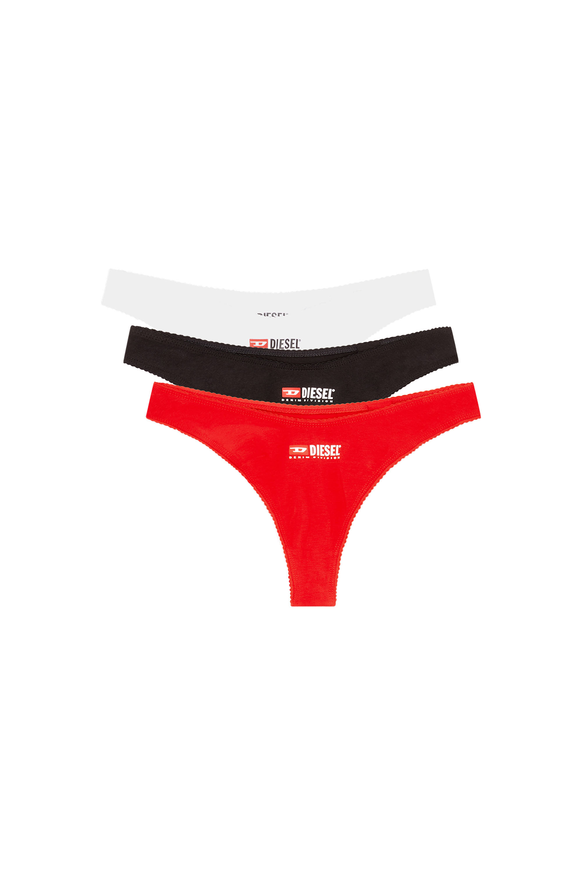 Diesel - UFPN-PUNCHY-THREEPACK, Lot de 3 culottes avec petit logo imprimé Femme in Polychrome - 2