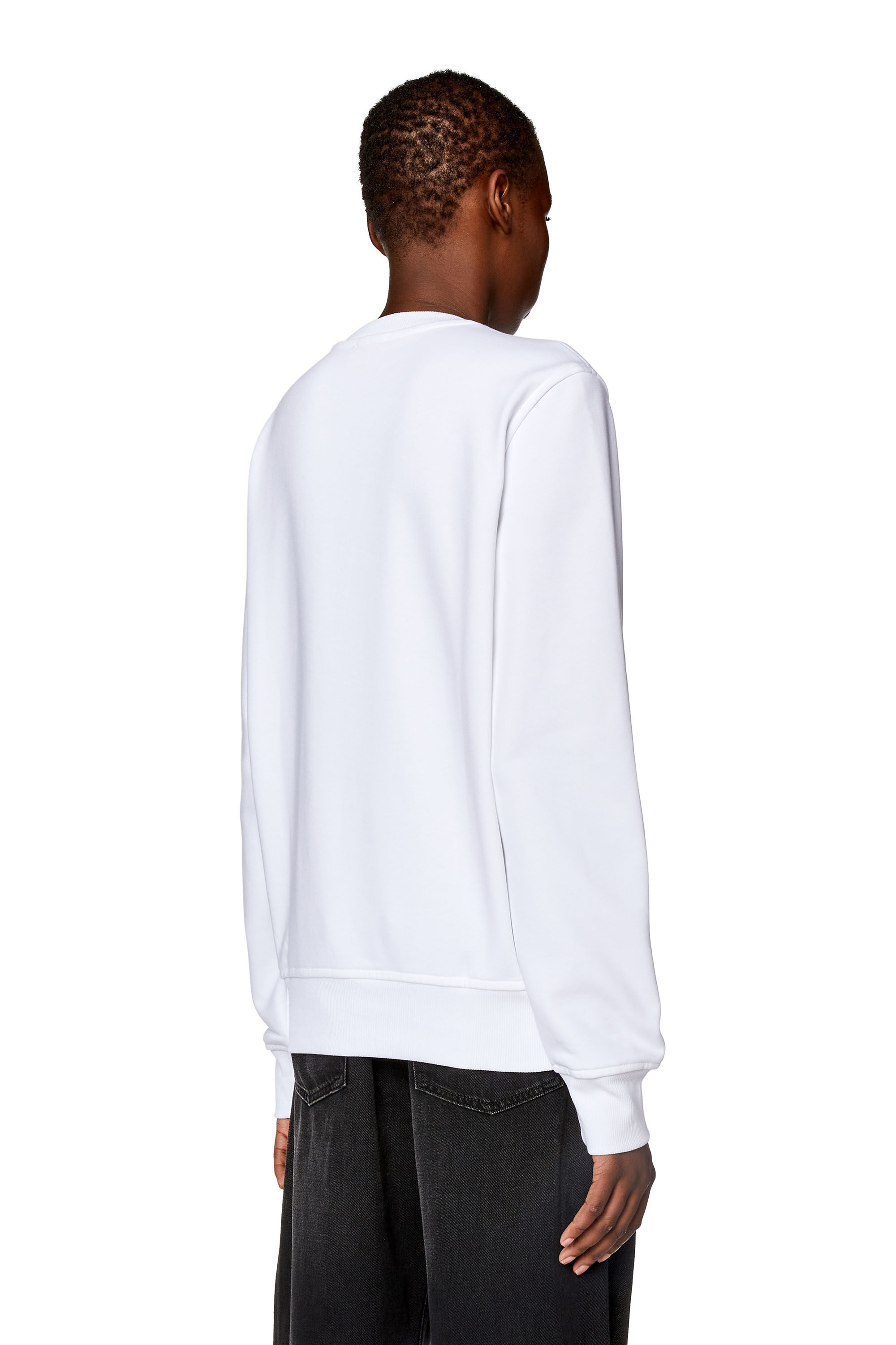 Diesel - S-GINN-D, Sweat-shirt avec logo D Femme in Blanc - 4