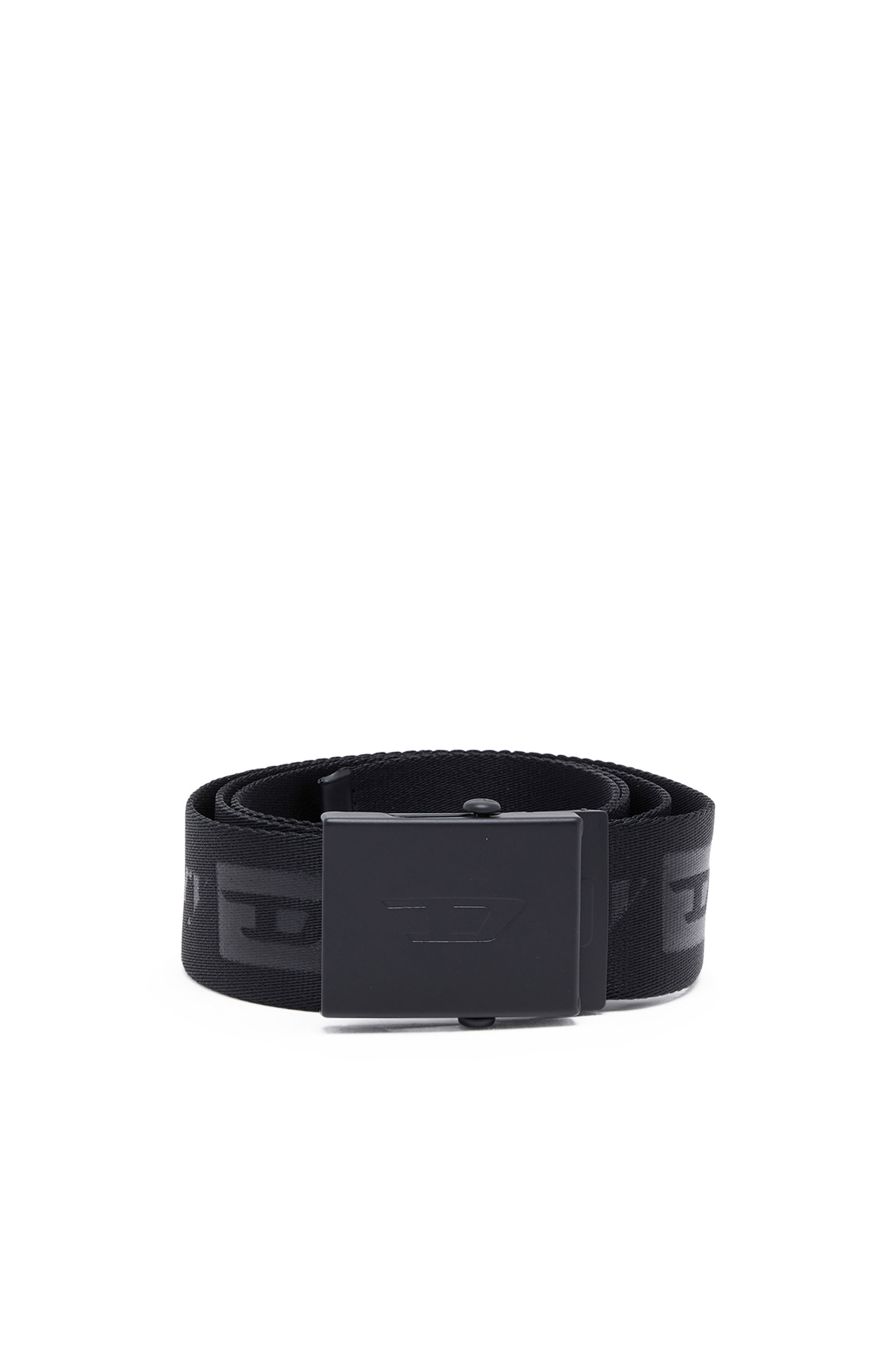 Diesel - B-DIESEL IND-TAPE, Ceinture bande avec logos all-over Homme in Noir - 1