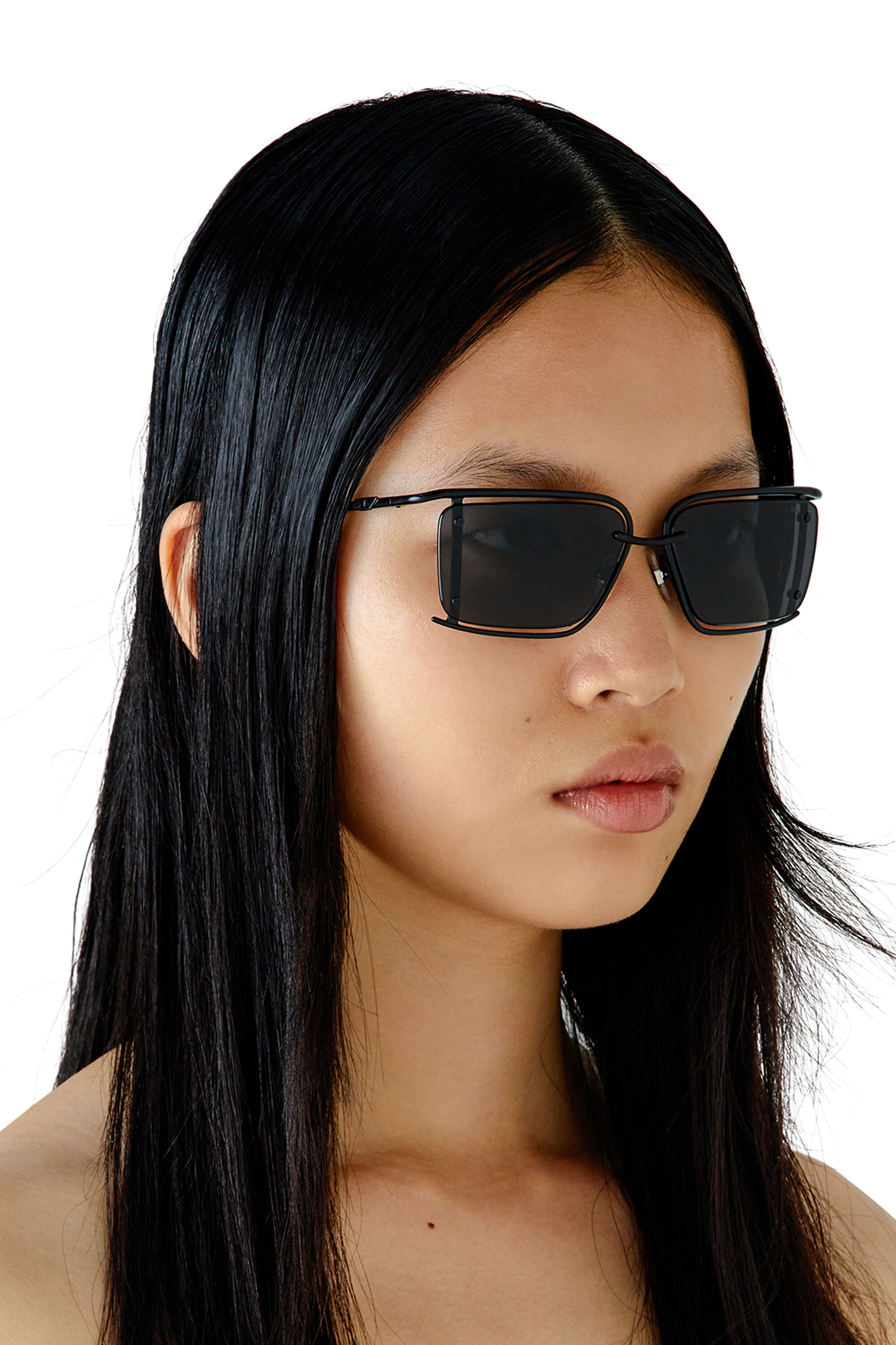 Diesel - 0DL1002, Lunettes de soleil rectangulaires Mixte in Noir - 6