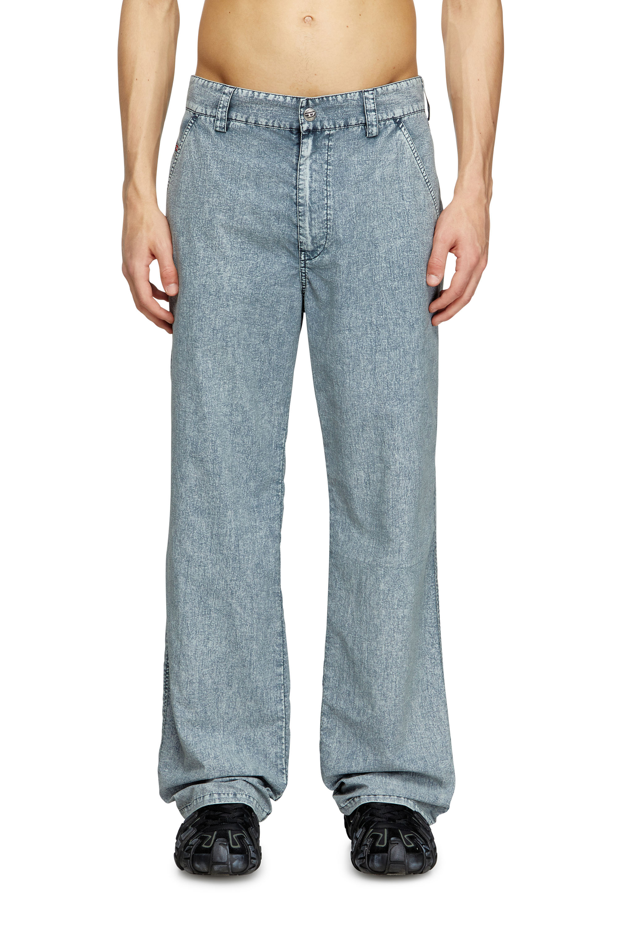 Diesel - P-HANTIK-CHINO, Pantalon chino en taslan de nylon recyclé Homme in Bleu - 1