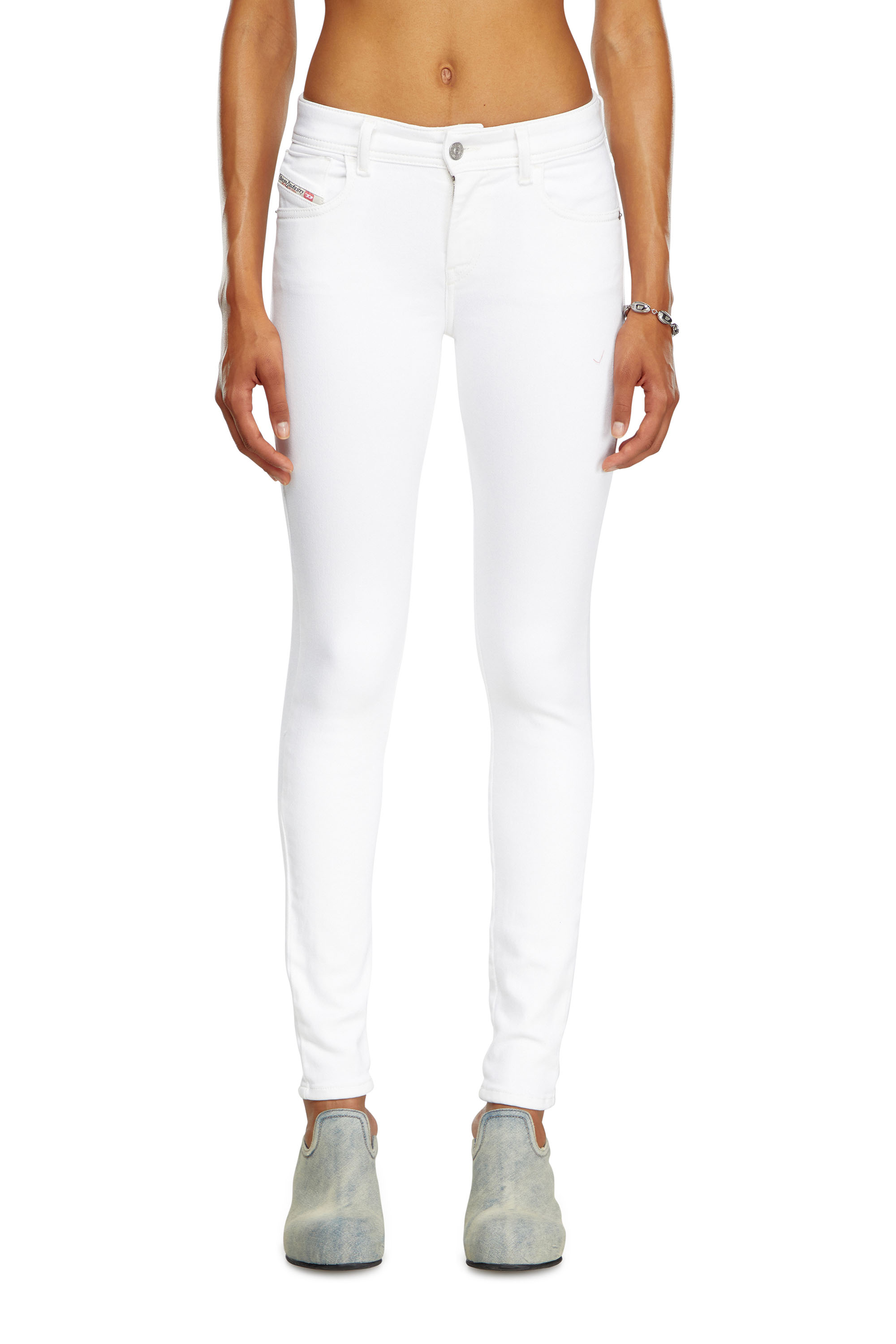 Diesel - Skinny Jeans 2017 Slandy 09F90 Femme, Blanc - Image 1