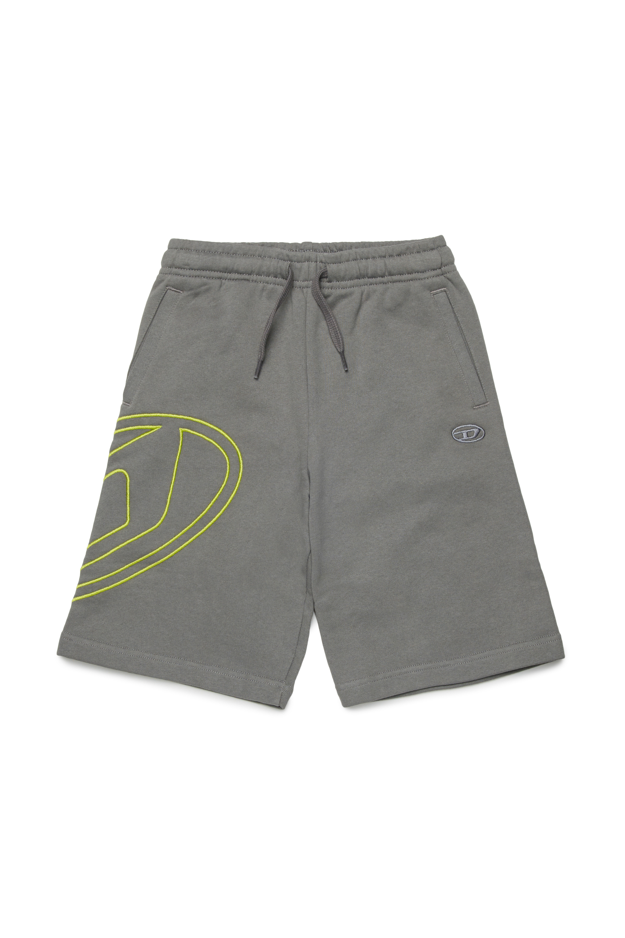 Diesel - PBETTYMEGOVALD, Short de survêtement avec broderie Oval D Homme in Gris - 1
