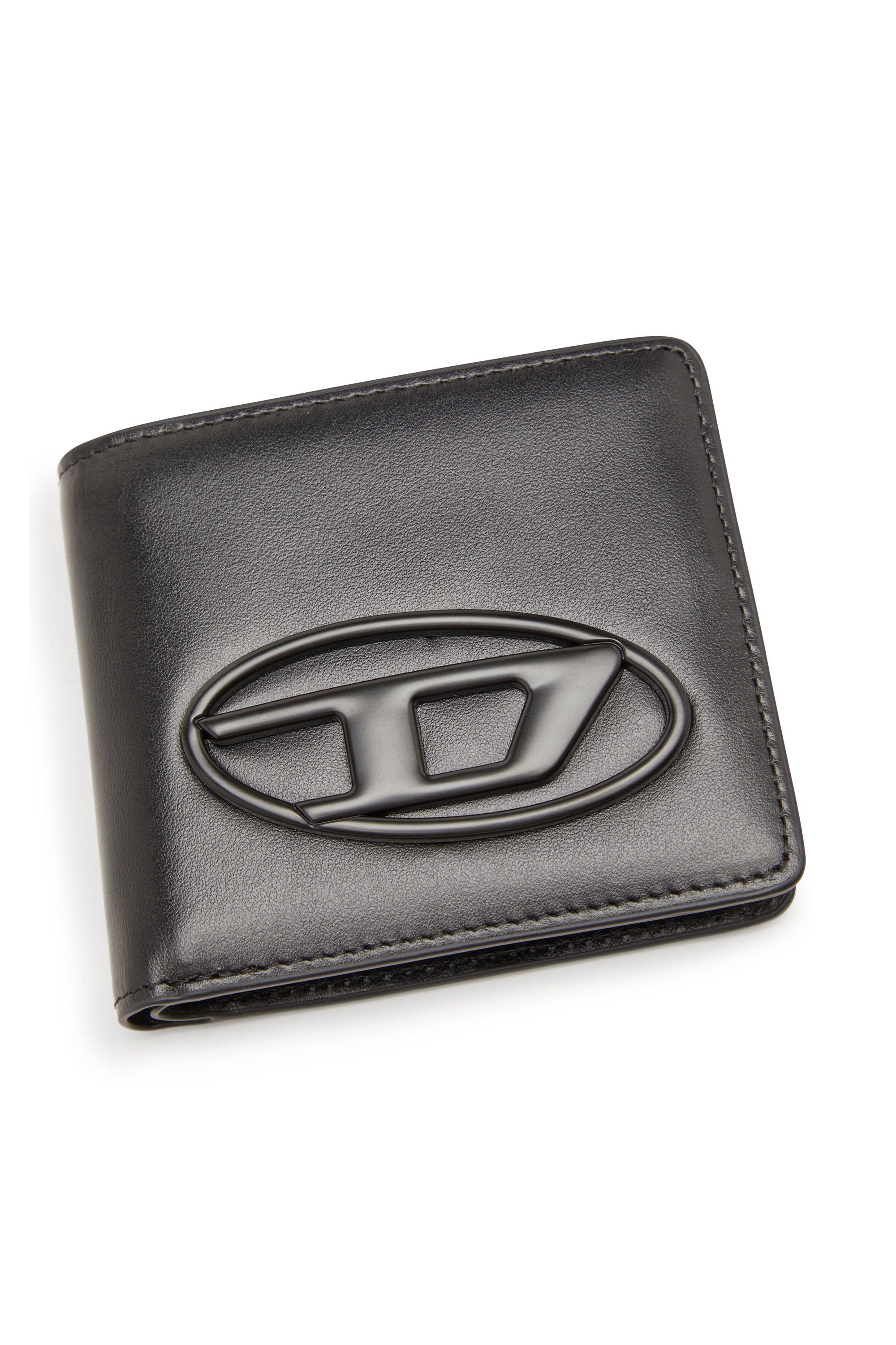 Diesel - HOLI-D BI FOLD COIN S 3D, Portefeuille à deux volets en cuir Mixte in Noir - 4