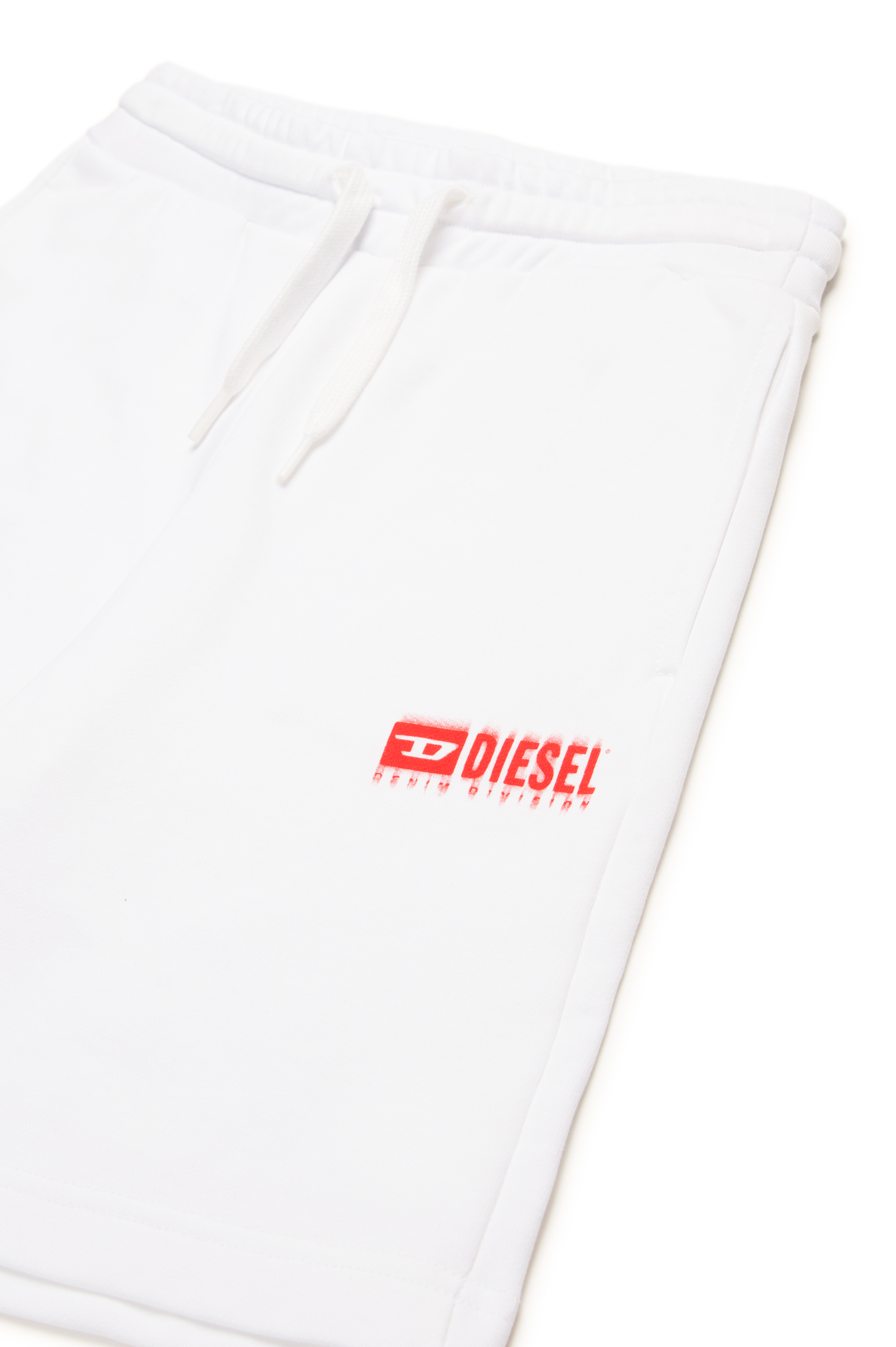Diesel - PBASESHORT, Short de survêtement avec logo dégradé Homme in Blanc - 3