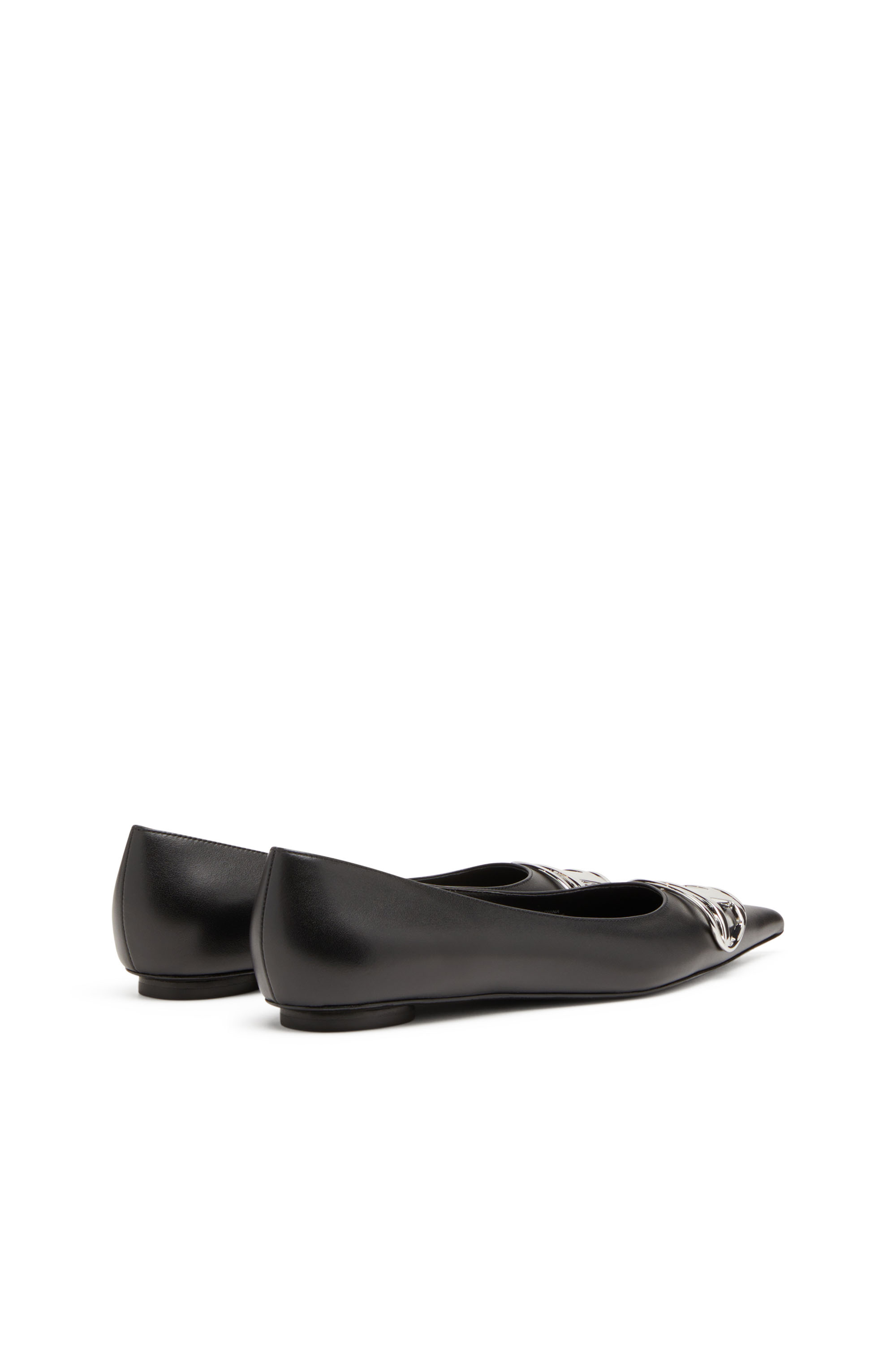 Diesel - D-VENUS BAL, D-Venus-Ballerines en cuir nappa Femme in Noir - 3
