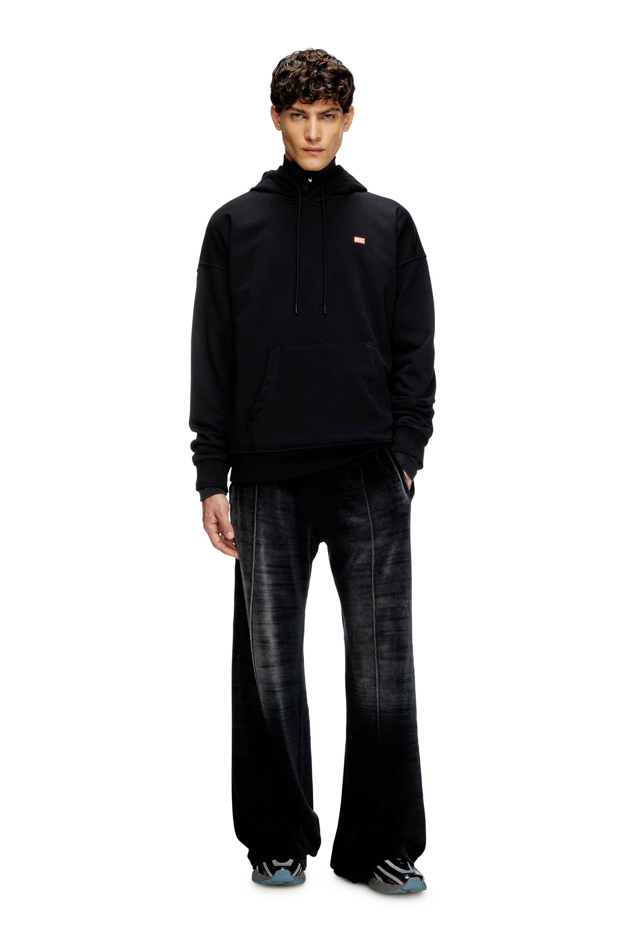 Diesel - S-ROB-HOOD-R1, Sweat-shirt à capuche avec mini logo Homme in Noir - 2