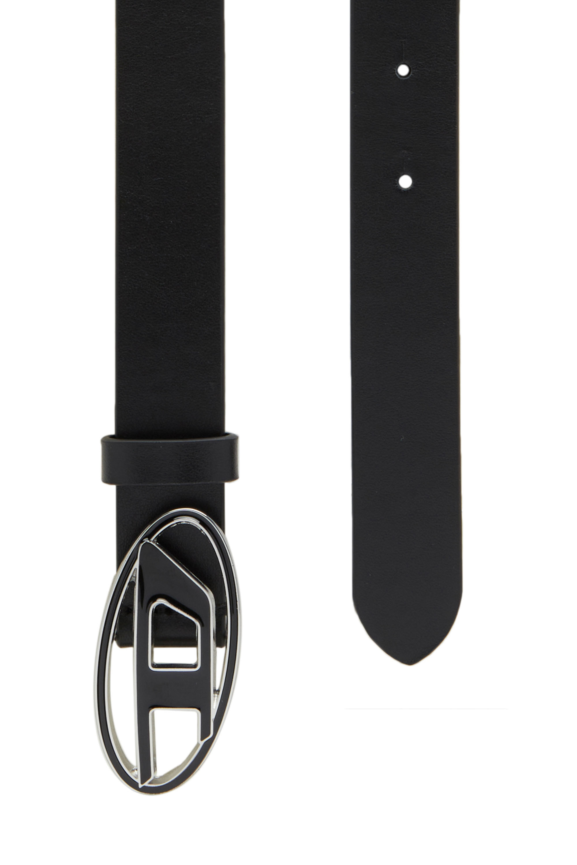 Diesel - B-1DR 25, Ceinture en cuir avec boucle émaillée Femme in Noir - 2