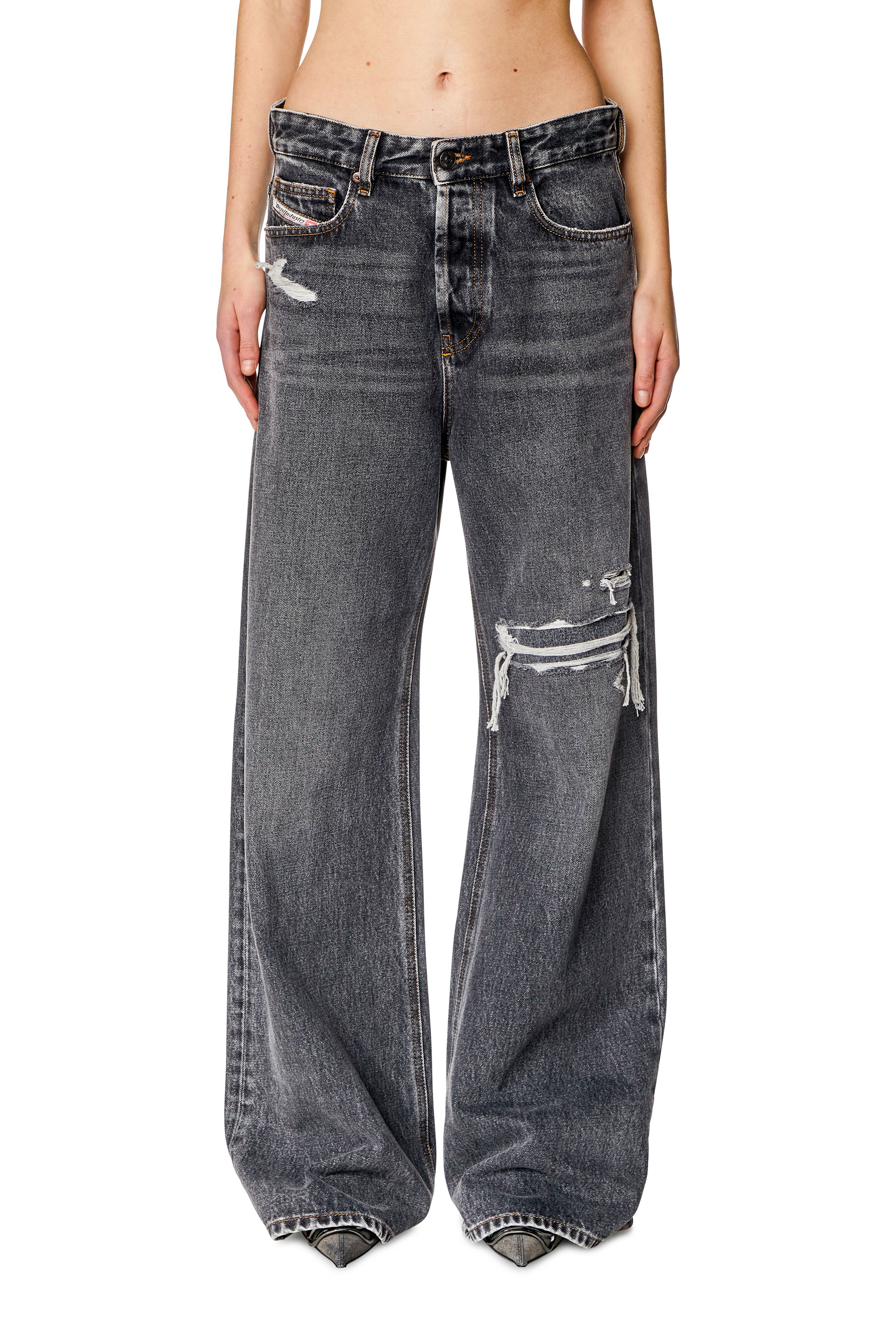 Diesel - Relaxed Jeans 1996 D-Sire 007F6 Femme, Noir/Gris foncé - Image 1