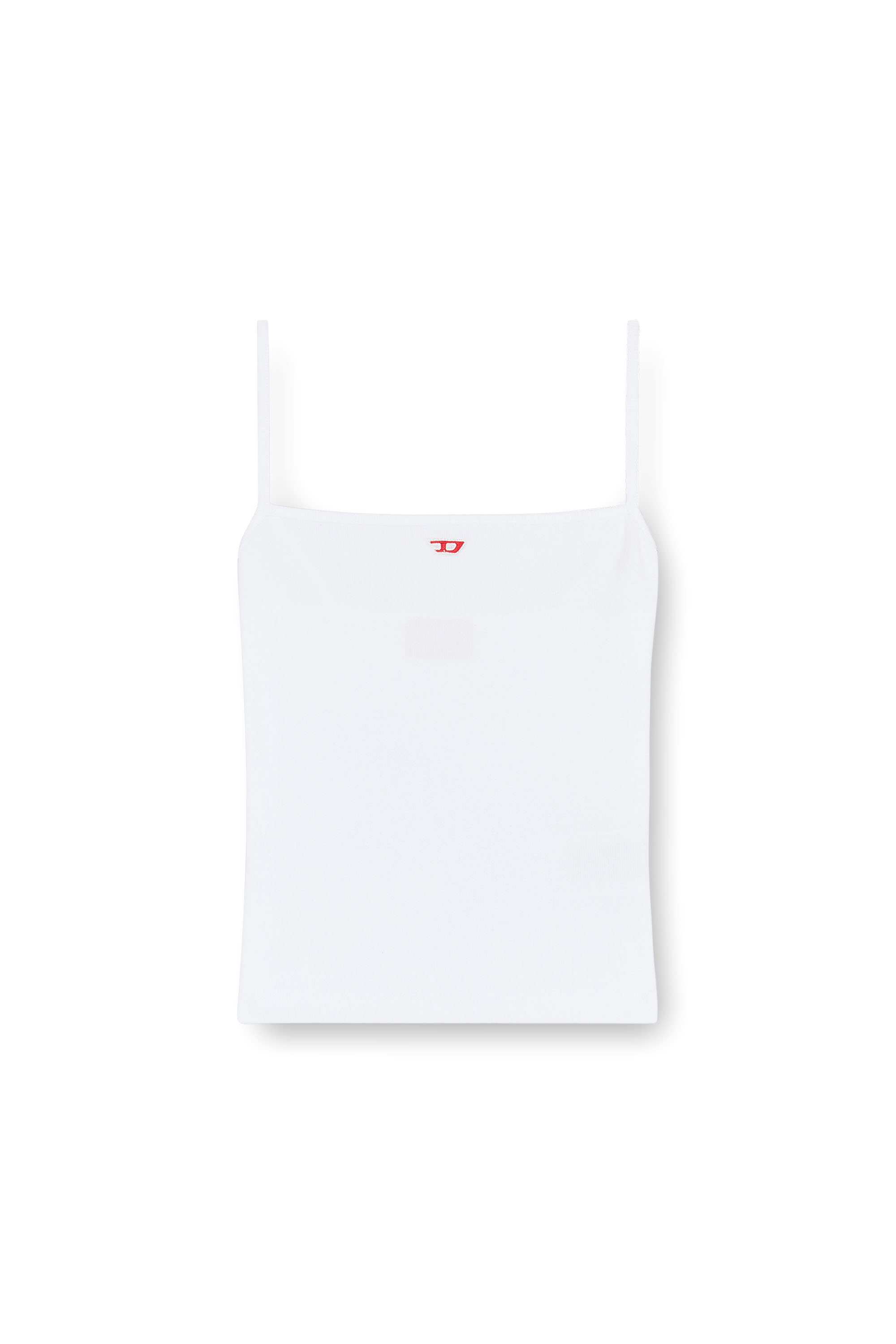 Diesel - T-HOP-D, Top à bretelles avec empiècement D brodé Femme in Blanc - 3