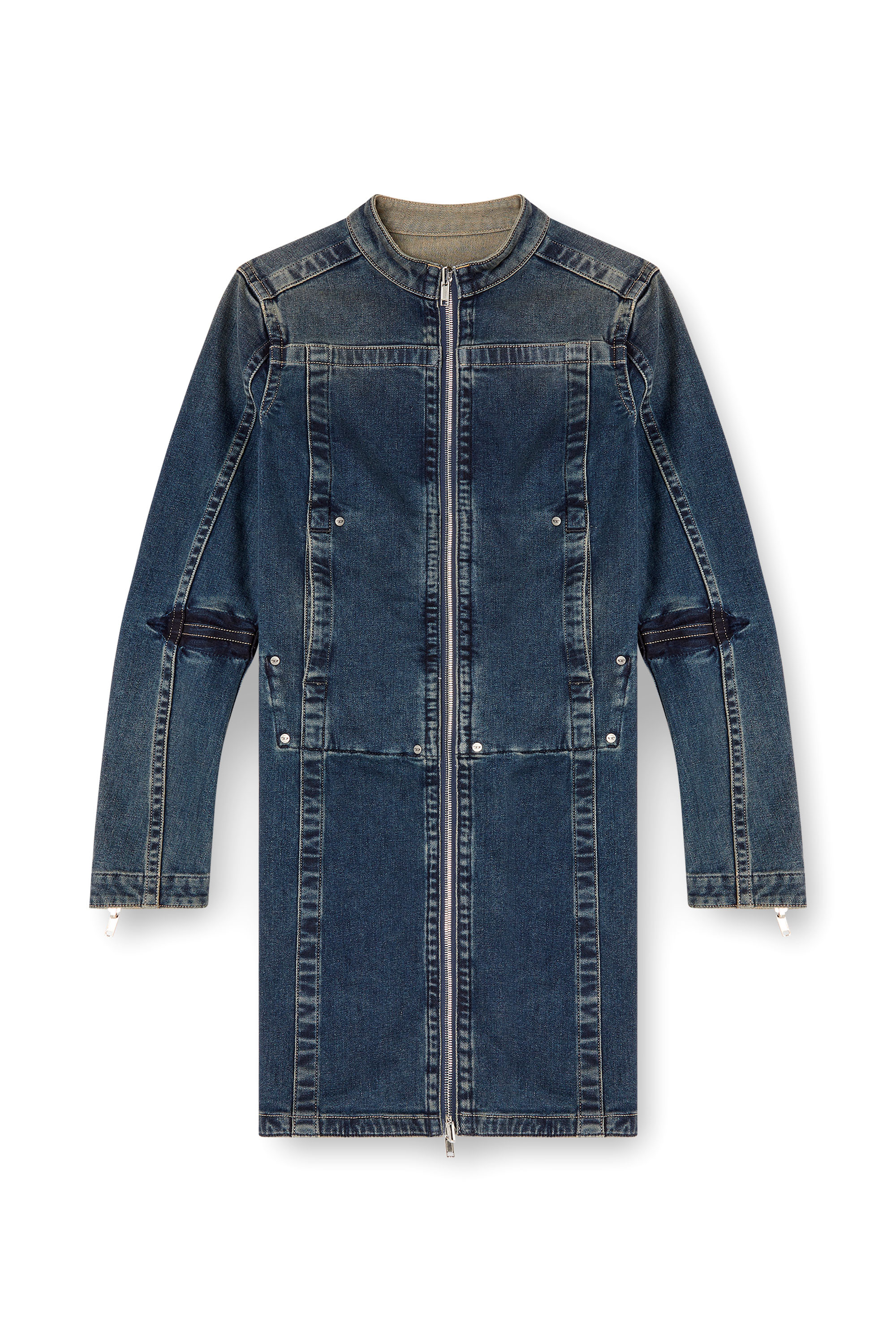 Diesel - DE-ROMI-RE, Robe courte en denim Rehab Femme in Bleu - 4