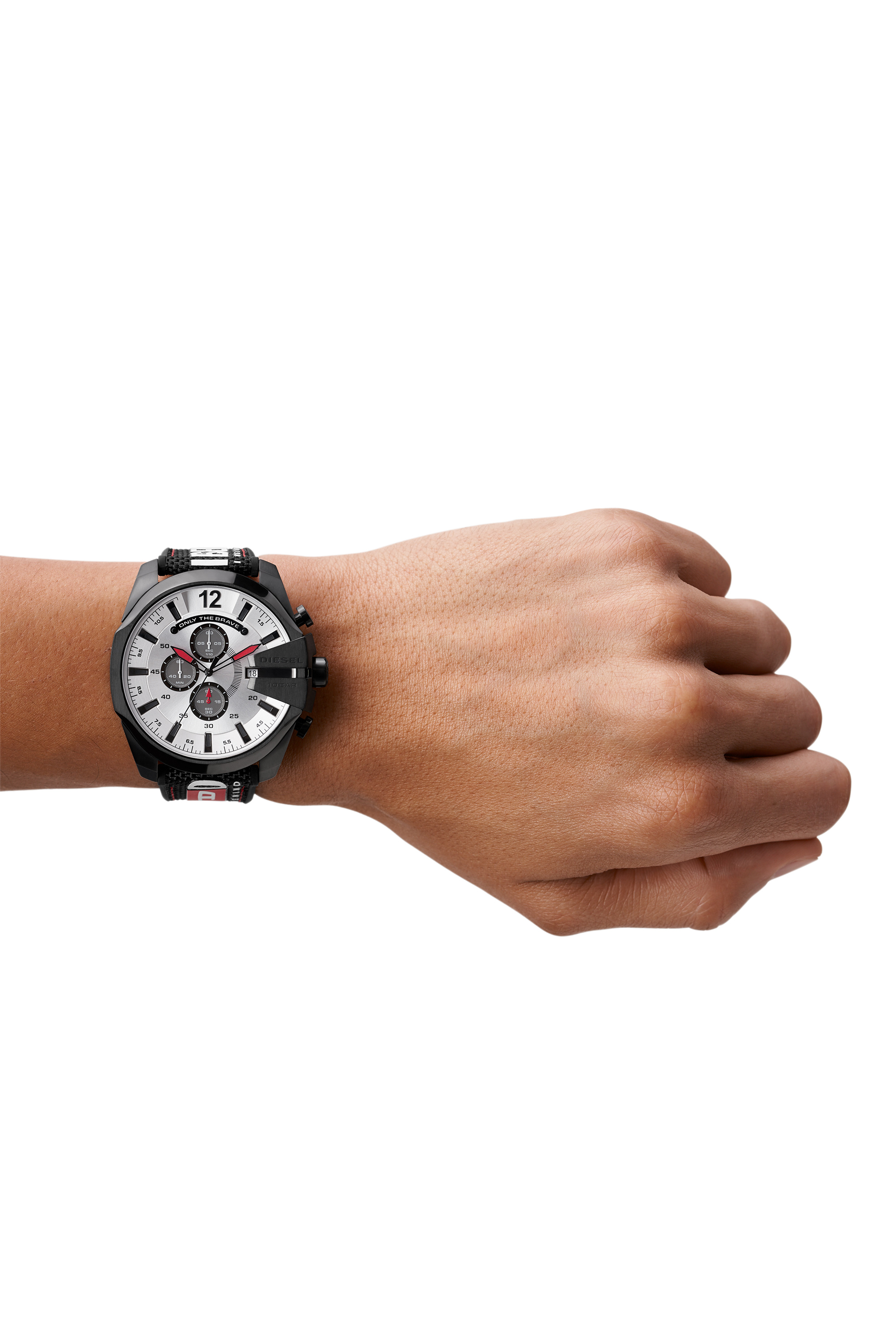 Diesel - DZ4512, Mega Chief montre chronographe en nylon noir Homme in Noir - 3