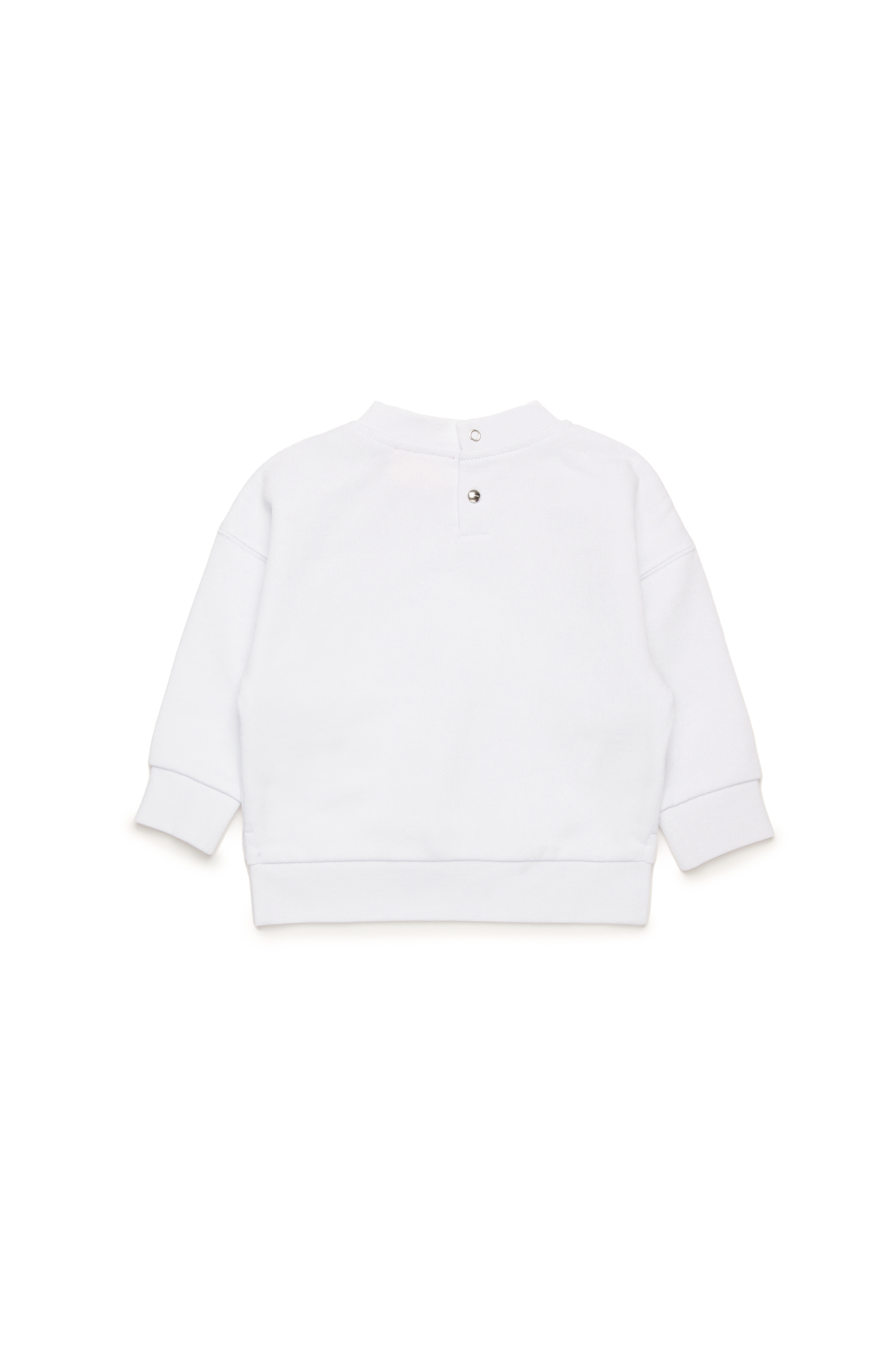 Diesel - SFLOWERB, Sweat-shirt en coton avec logo métallisé Femme in Blanc - 2