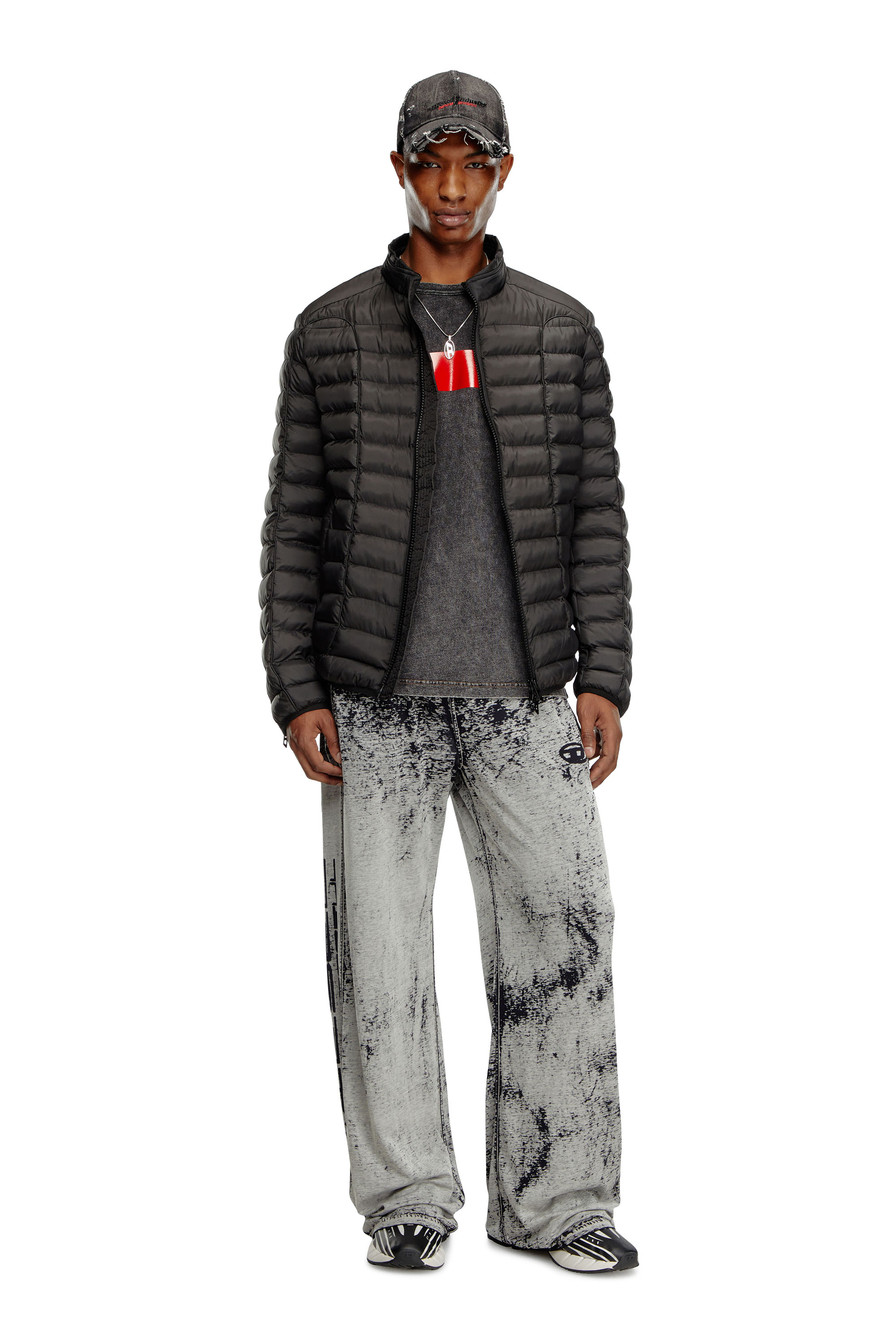 Diesel - W-PILOT, Veste doudoune en nylon léger Homme in Noir - 2