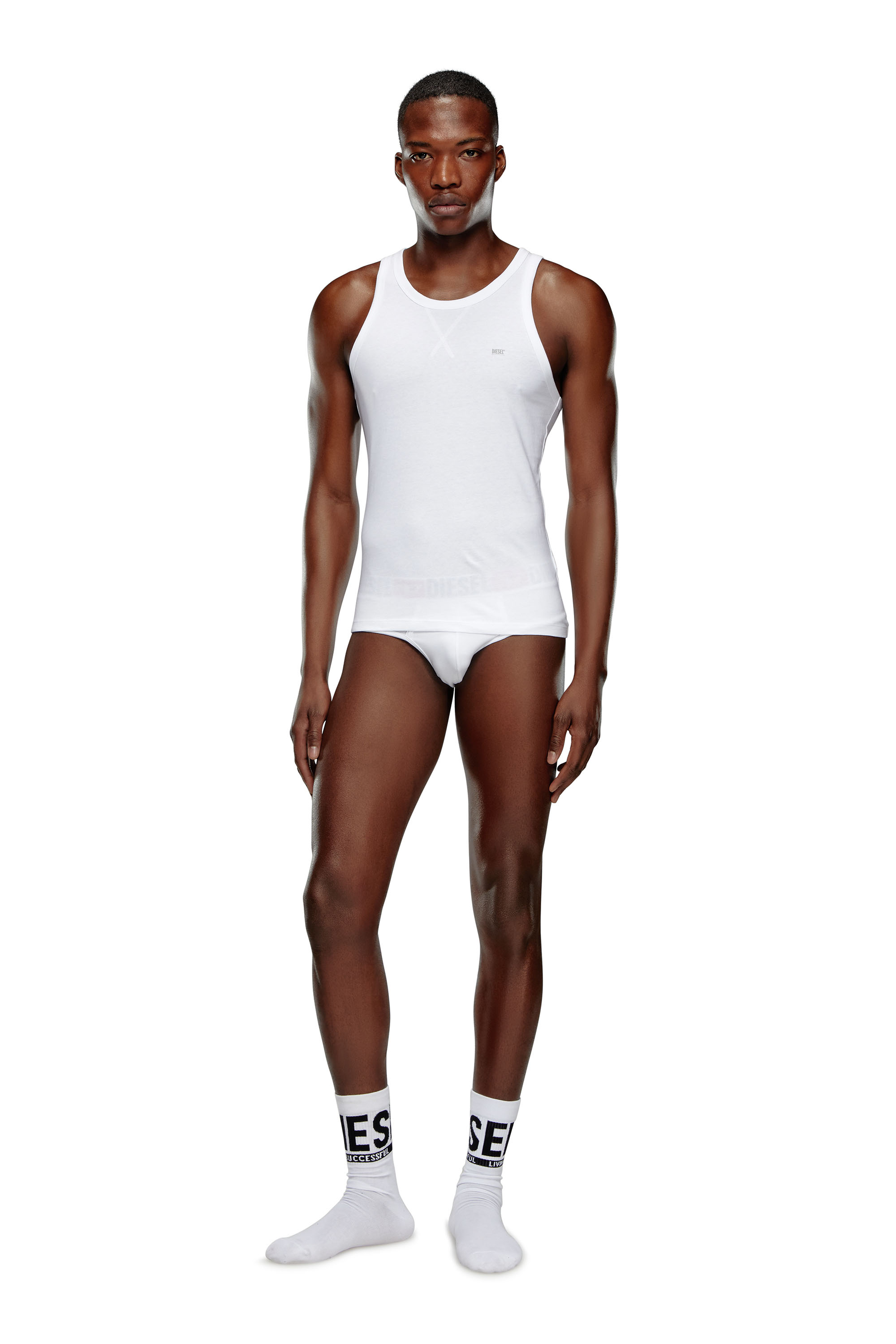 Diesel - UMTK-WALTYTWOPACK, Lot de deux débardeurs en coton Homme in Blanc - 3