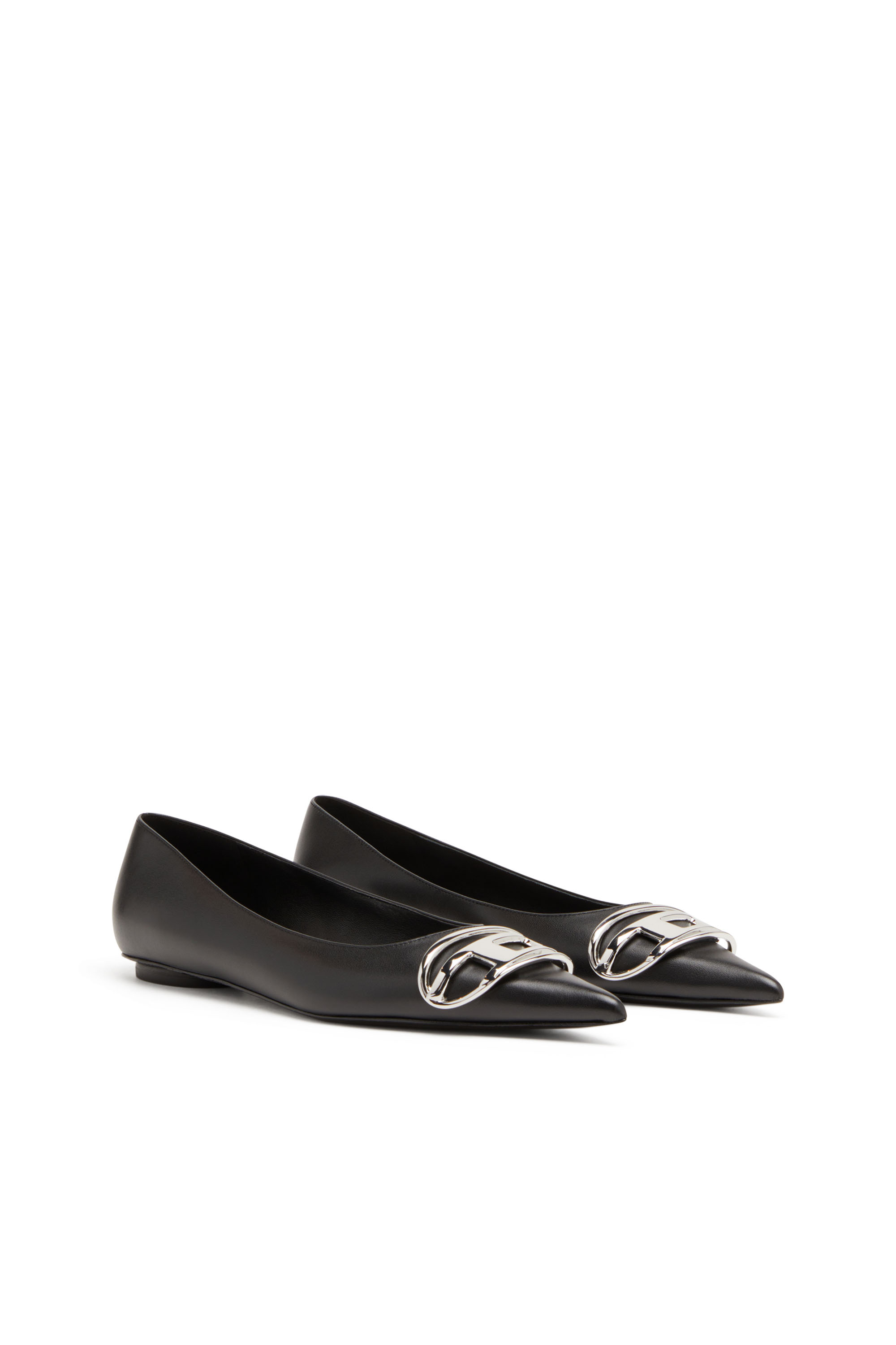 Diesel - D-VENUS BAL, D-Venus-Ballerines en cuir nappa Femme in Noir - 2