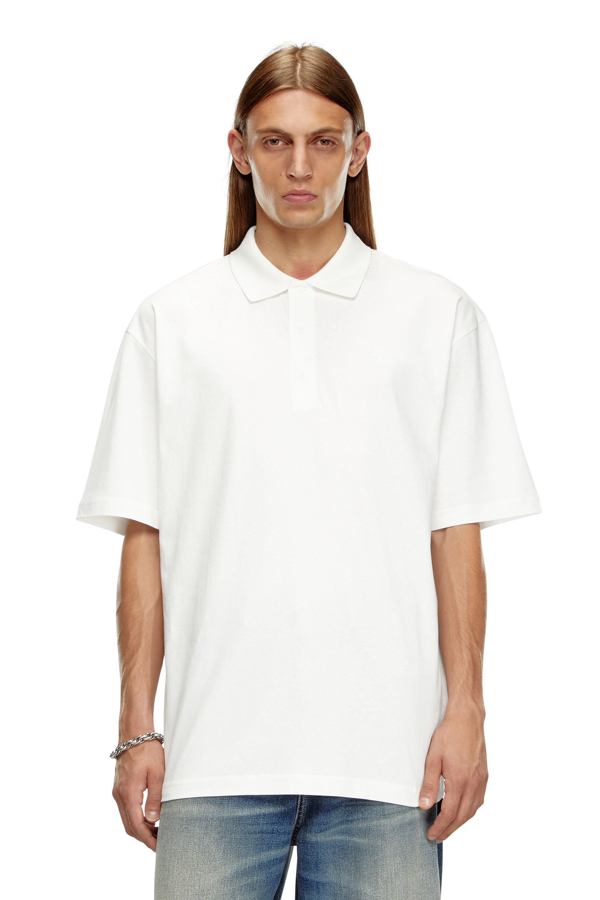 Diesel - T-VORT-MEGOVAL-D, Polo avec maxi oval D brodé Homme in Polychrome - 2