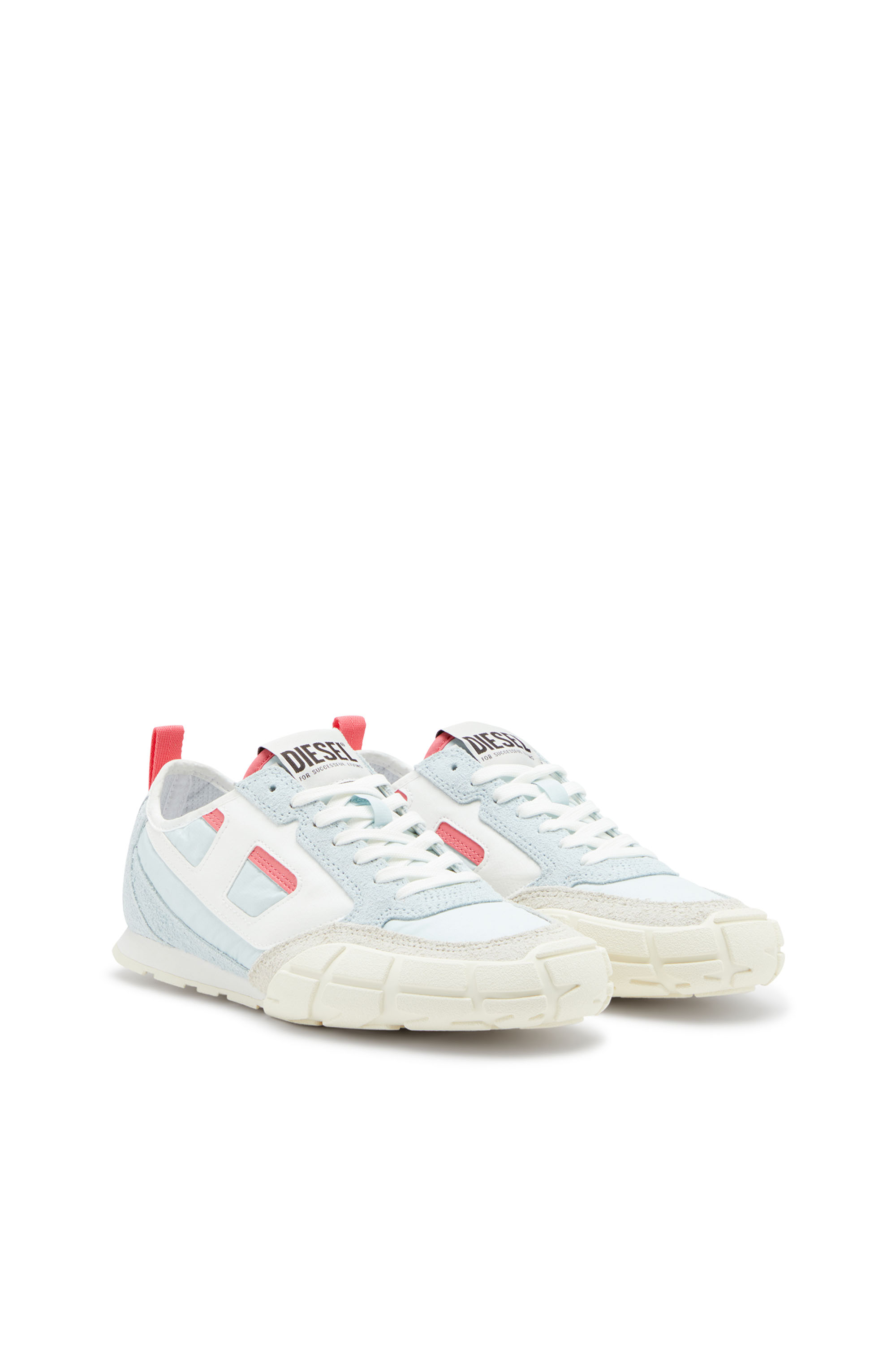 Diesel - S-PAGODHA LOW W, S-Pagodha-Sneakers en cuir, suède et tissu indéchirable Femme in Bleu - 2