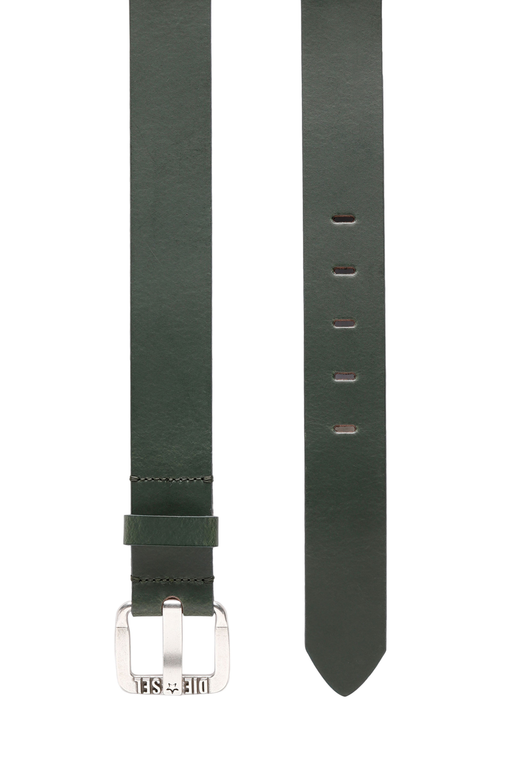 Diesel - B-STAR II, Ceinture 3.9 cm en cuir avec boucle logo étoile en métal Homme in Vert - 3