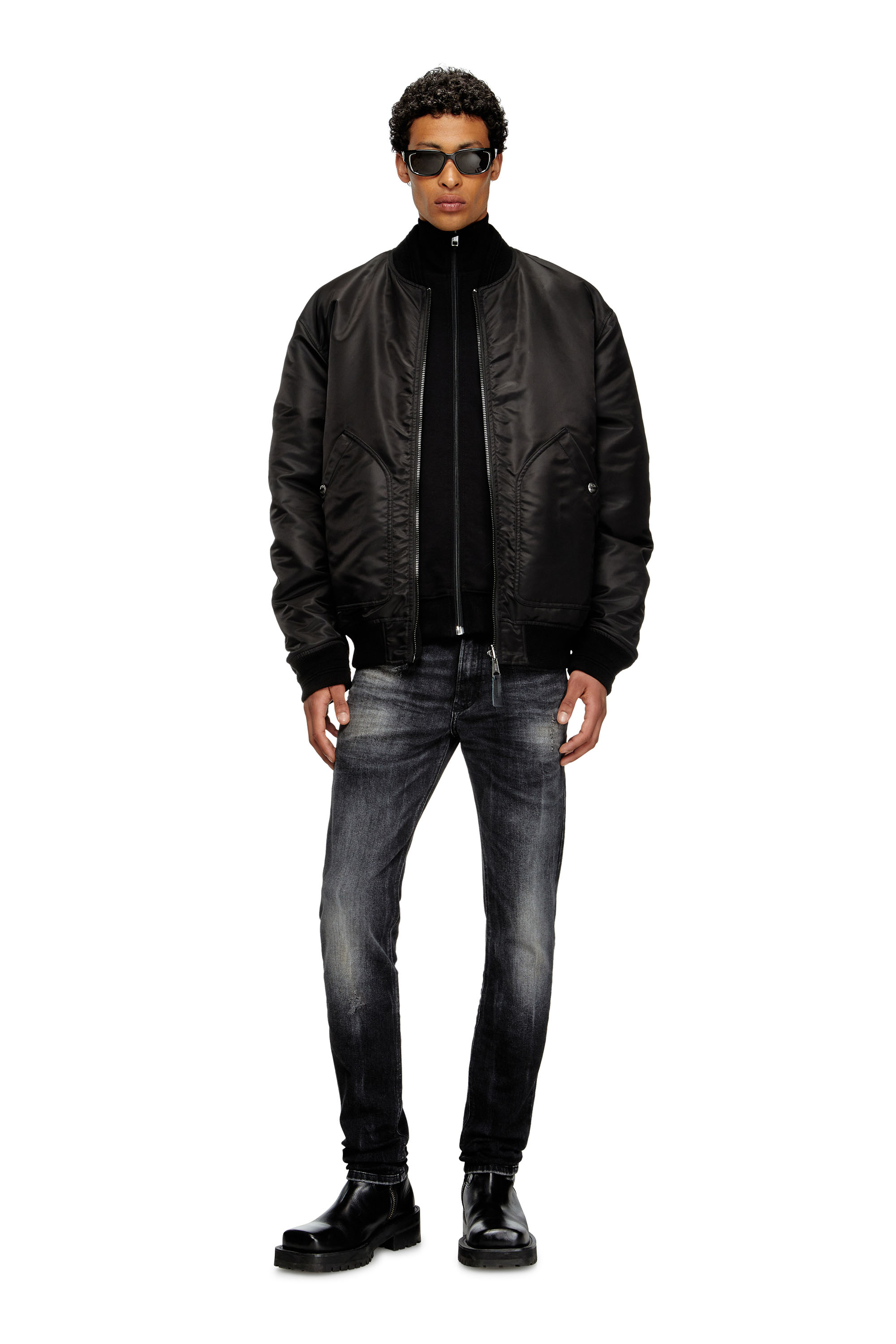 Diesel - S-LOCK-DOVAL-PJ, Veste de survêtement avec empiècement Oval D Homme in Noir - 2