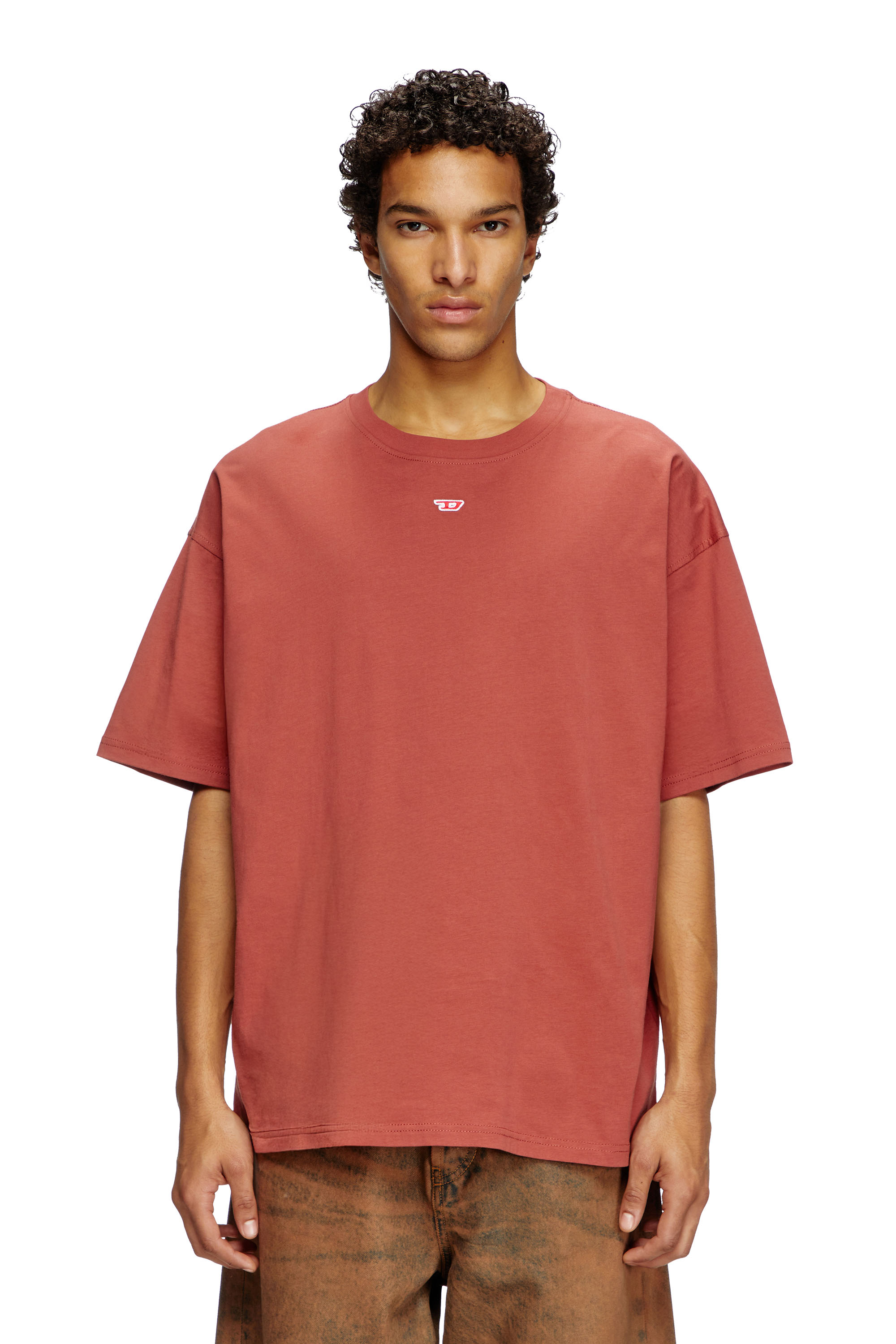 Diesel - T-BOXT-D, T-shirt avec empiècement D brodé Mixte in Rouge - 2