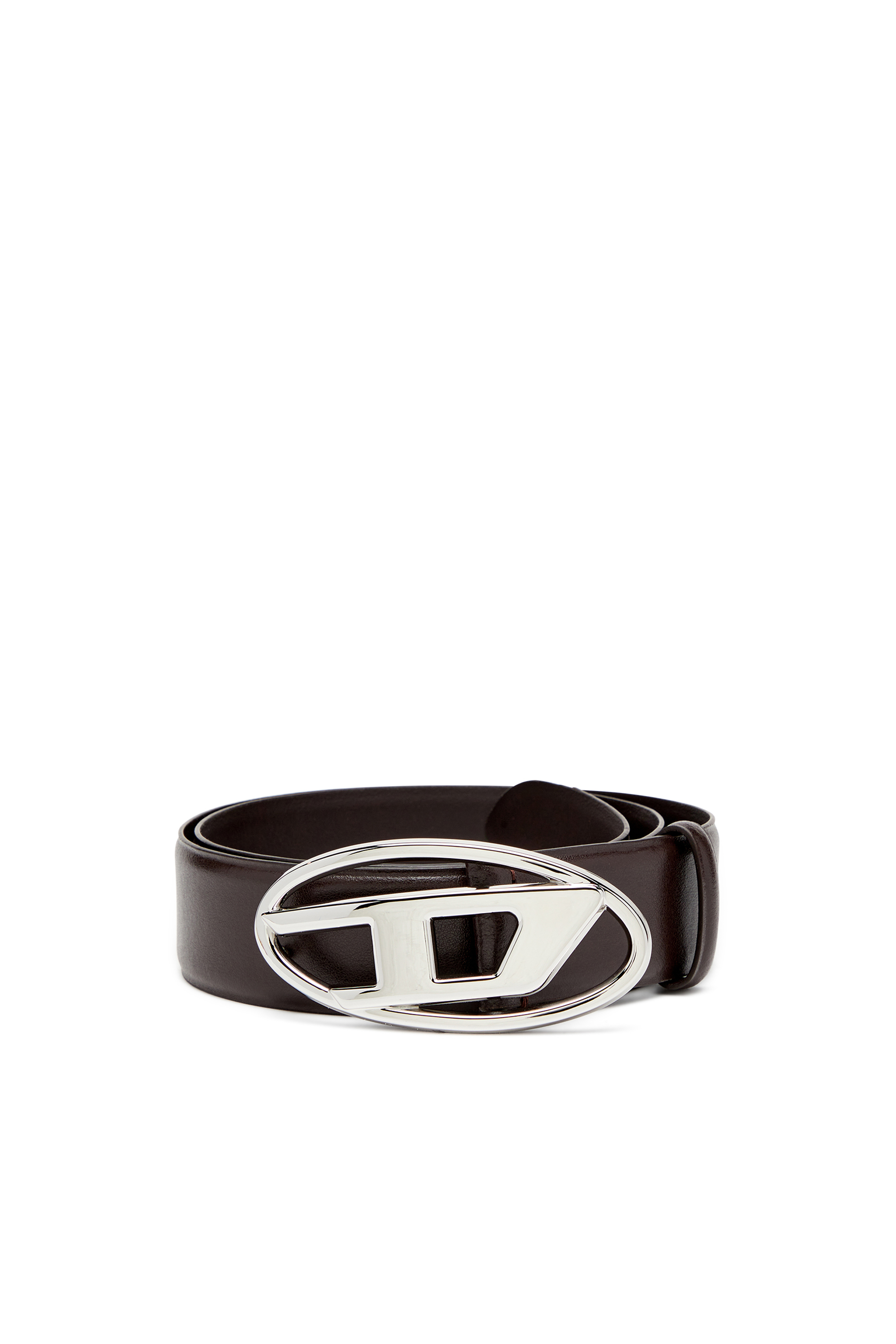 Diesel - B-1DR, Ceinture en cuir avec boucle en D ovale Homme in Marron - 1