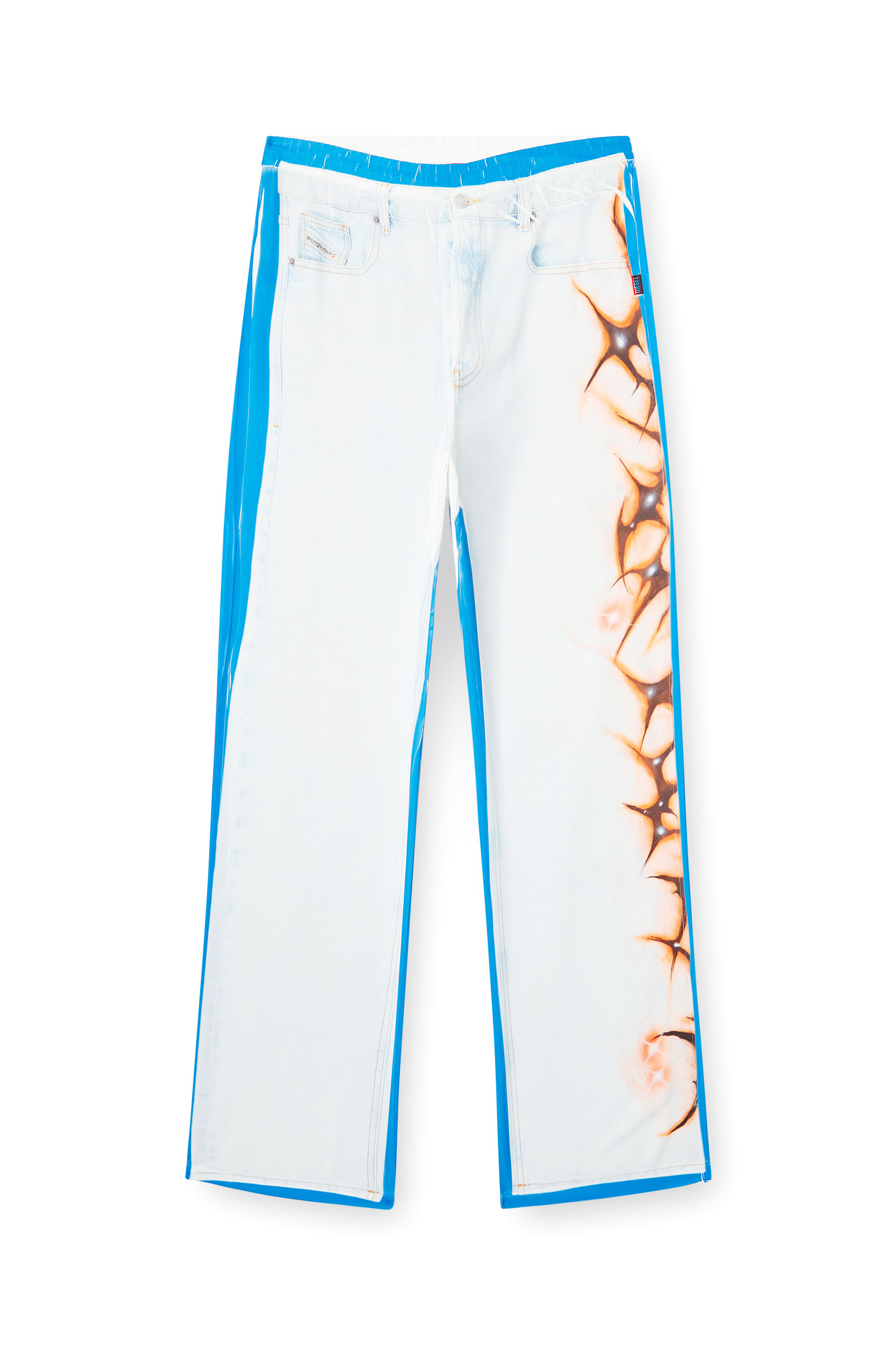 Diesel - P-AFTER-GRAFFITI-JAP, Pantalon avec fit relaxed et imprimé graffiti Mixte in Polychrome - 3