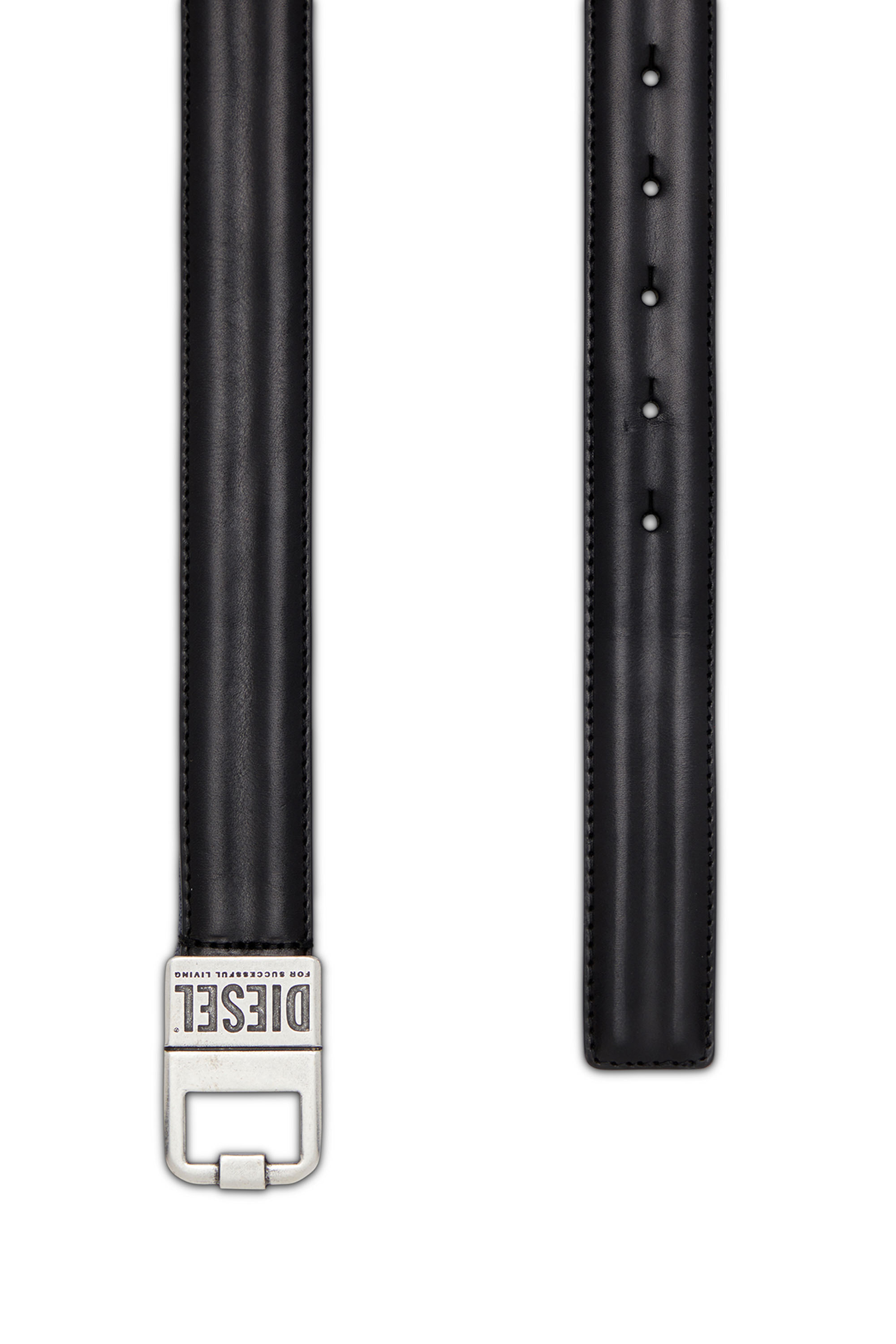 Diesel - B-SQUARE, Ceinture en cuir Homme in Noir - 2